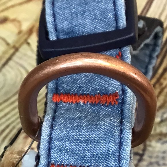 Levi's Strauss Co. Limited Edition Blue Denim Copper Dog Collar Sizes Large - Picture 6 of 7
